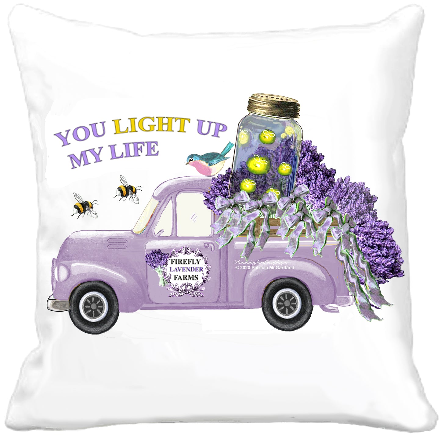 #672 YOU LIGHT UP MY LIFE LAVENDER FIREFLY LAVENDER FARMS SIGN- COUNTRY IMAGE