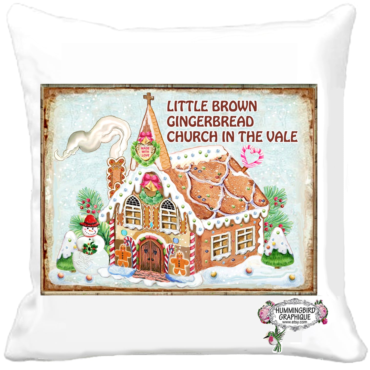 #1144 PRECIOUS LITTLE BROWN GINGERBREAD CHURCH IN THE VALE - CHRISTMAS