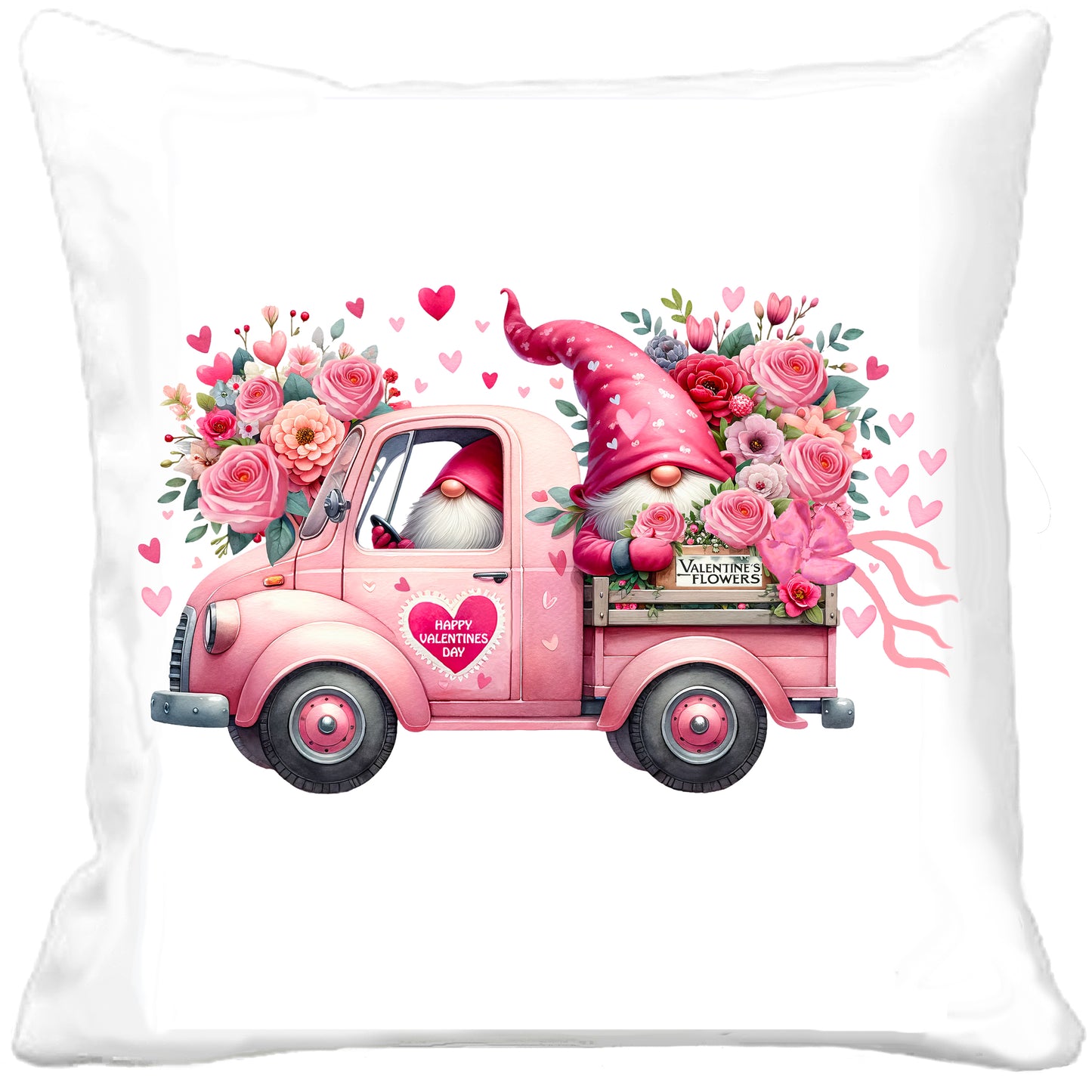 #1232 HAPPY GNOME VALENTINE FLOWERS TRUCK - GNOMES