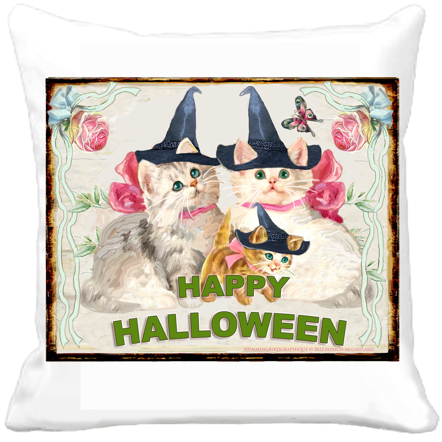 #1120 FELICES BRUJAS GATITOS DE HALLOWEEN - COSECHA DE OTOÑO