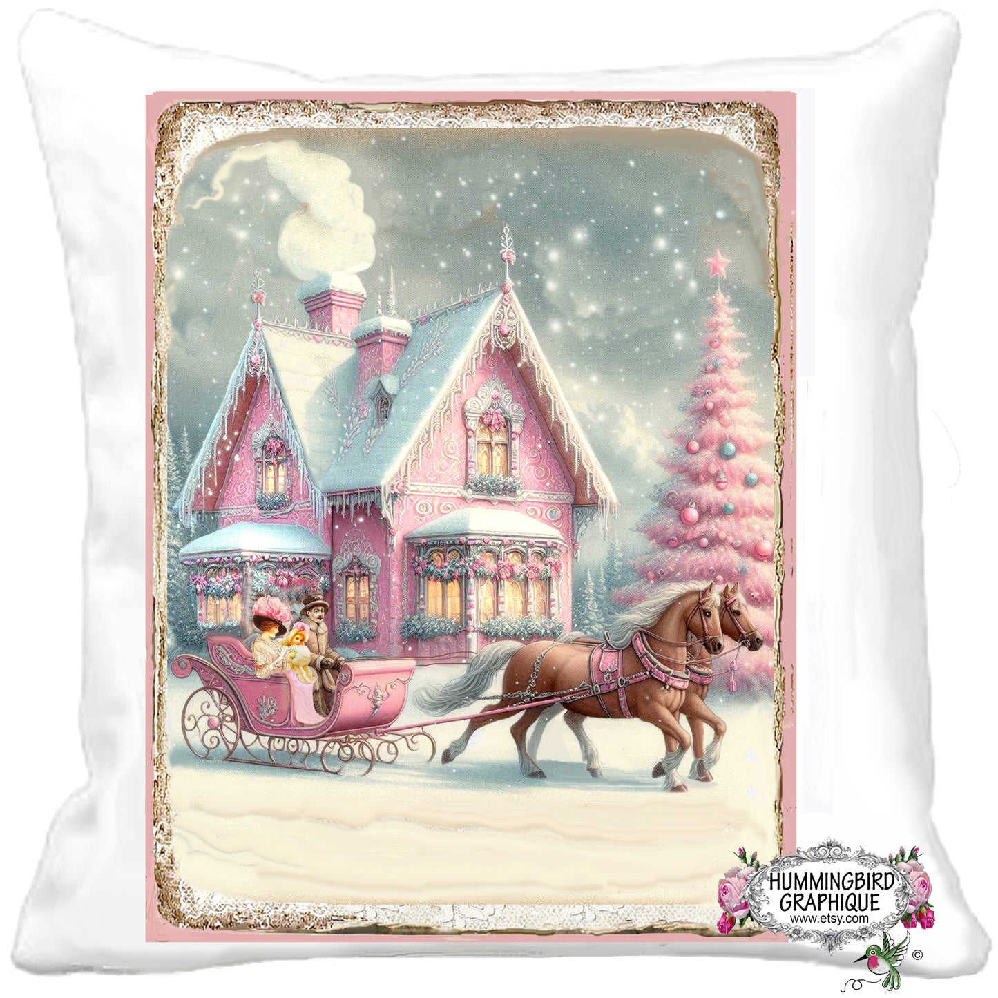 #1222P BEAUTIFUL ENCHANTING STARRY NIGHT SLEIGH RIDE - CHRISTMAS