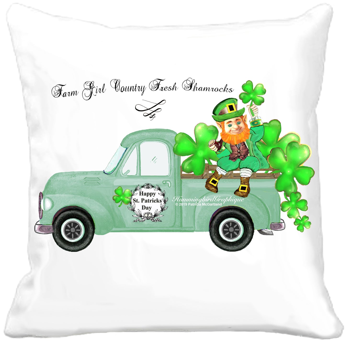 #427 FARMERS MARKET FARM FRESH COUNTRY SHAMROCKS TRUCK - COUNTRY IMAGE