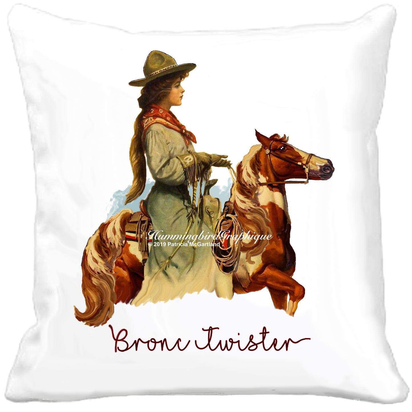 #442 BRONC TWISTER COWGIRL AND HER HORSE - COWGIRLS