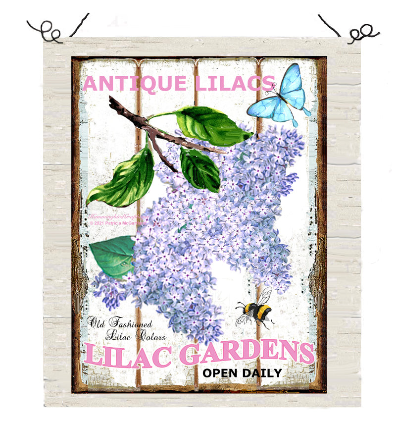 #1022 ANTIQUE LILAC GARDENS- COUNTRY IMAGE